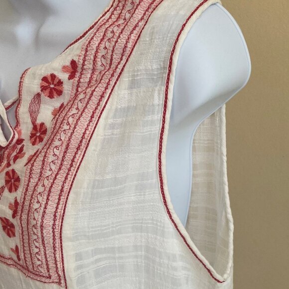 NWT - MAX STUDIO White / Red Tank Top - Sz L - Picture 7 of 10